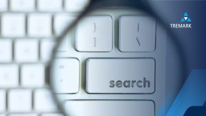 a magnifying glass over a search bar, hinting at people search services in the uk