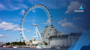 A picturesque view of the London eye