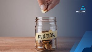 somebody placing money into their lost pension pot